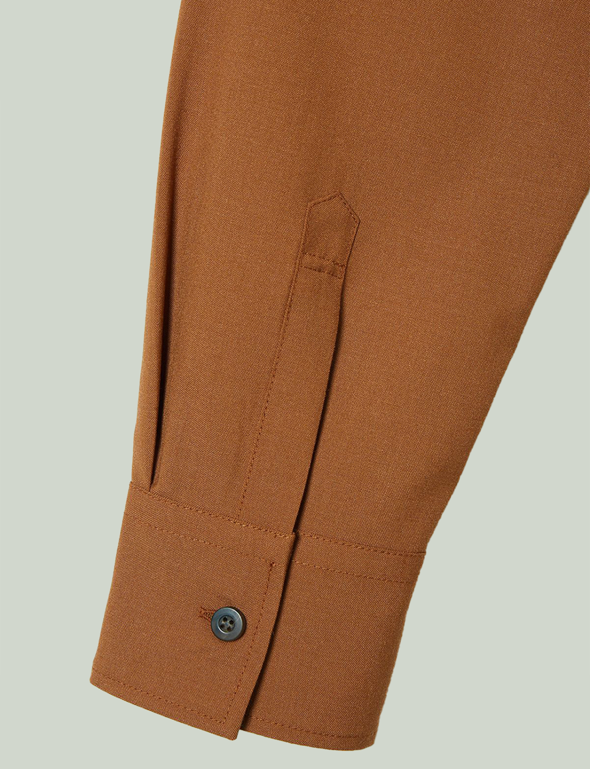 chain stitching shirt / brown