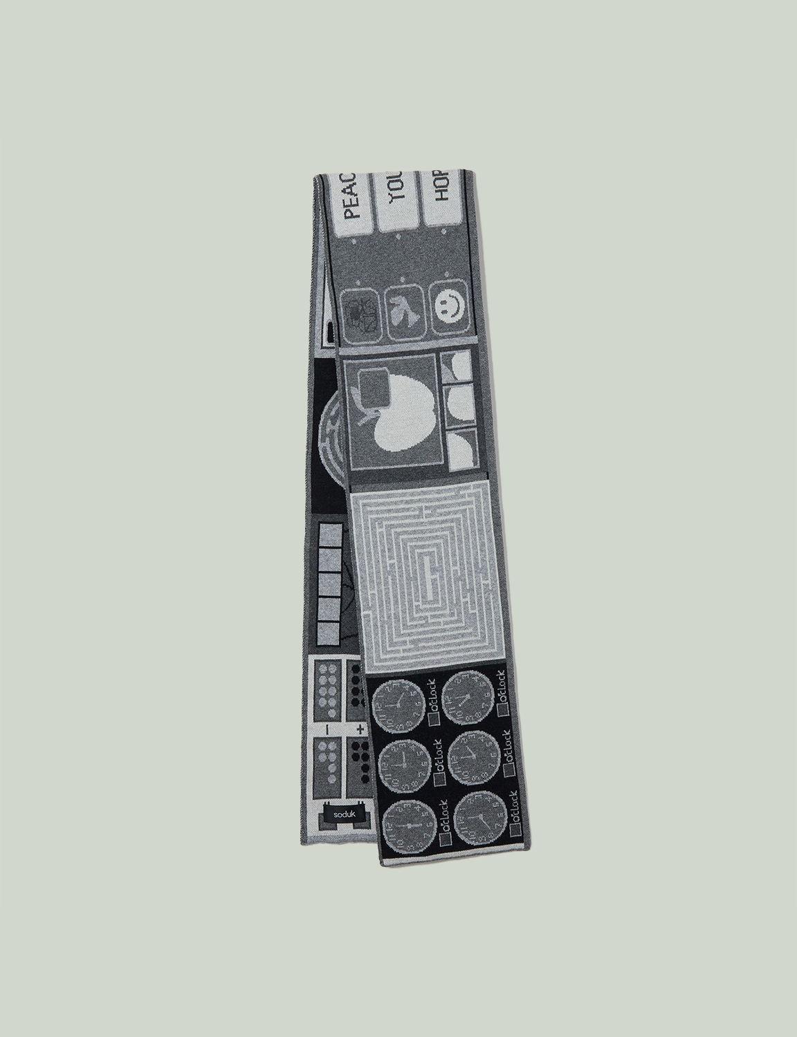 soduk's life scarf 2 / gray