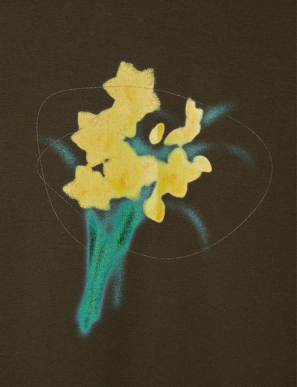 flower bouquet t-shirt / khaki