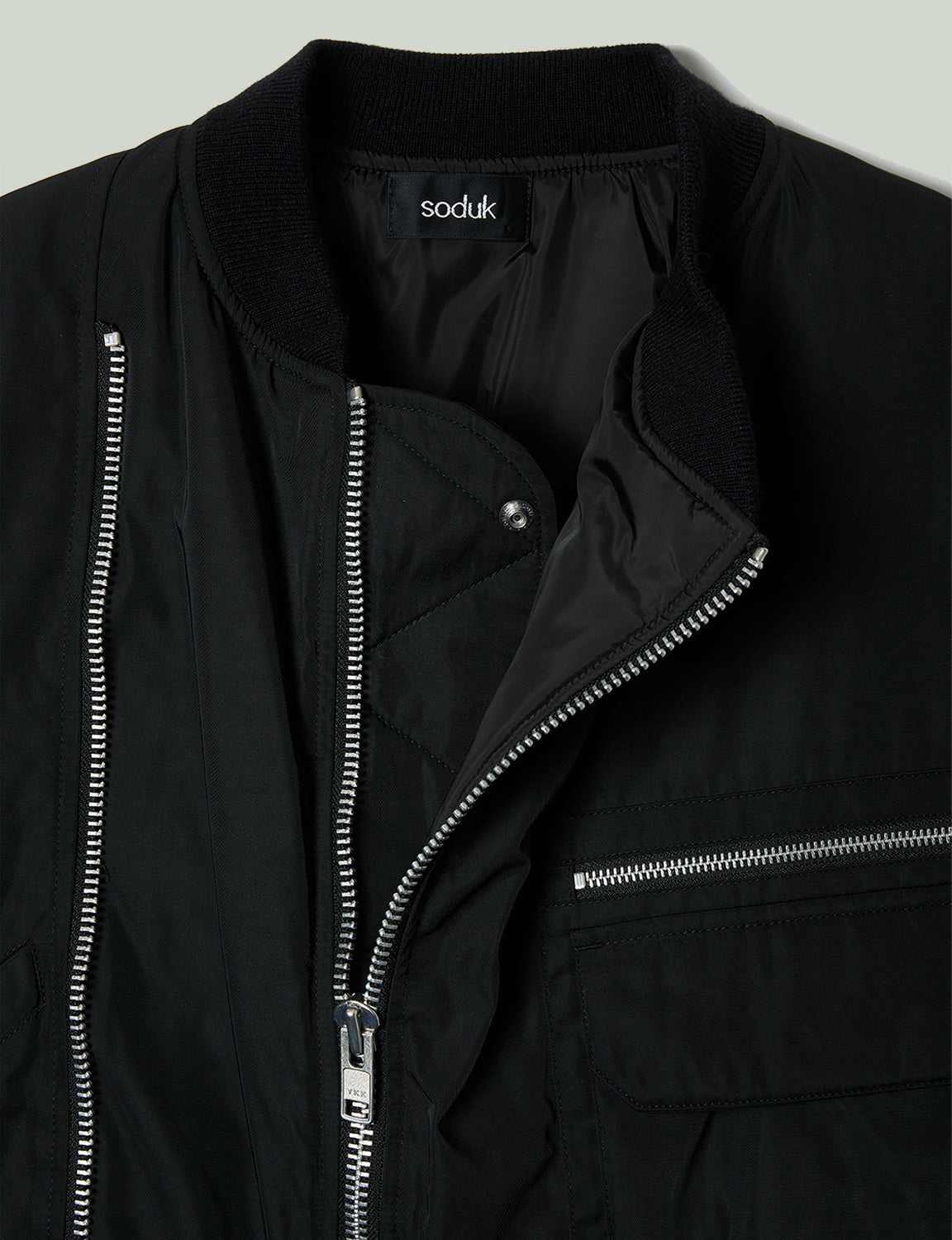 double zip ma-1 jacket / black
