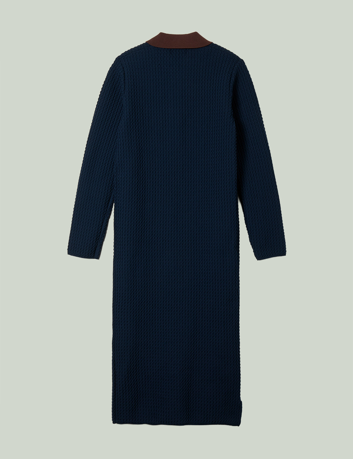 knit polo one piece / navy