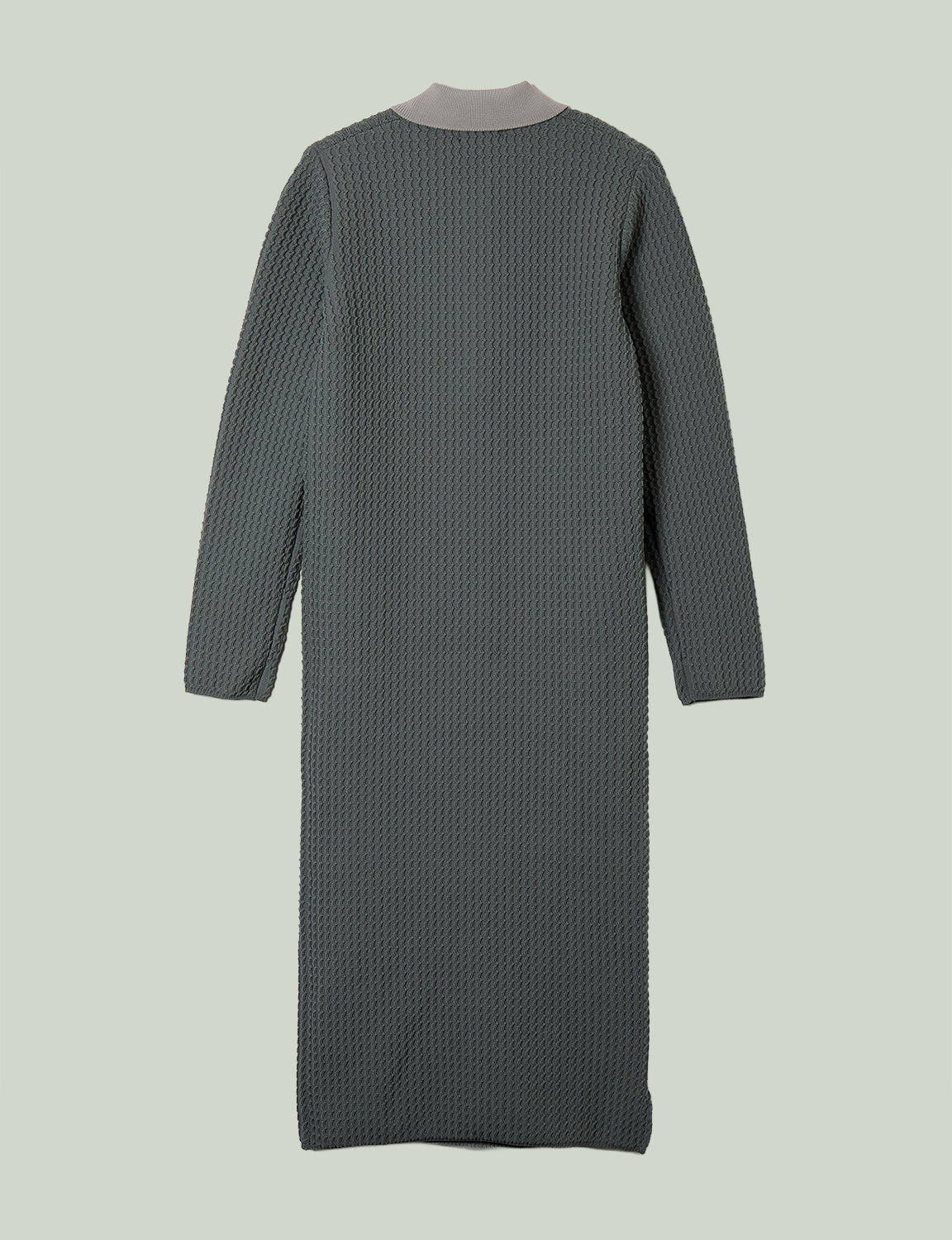 knit polo one piece / gray