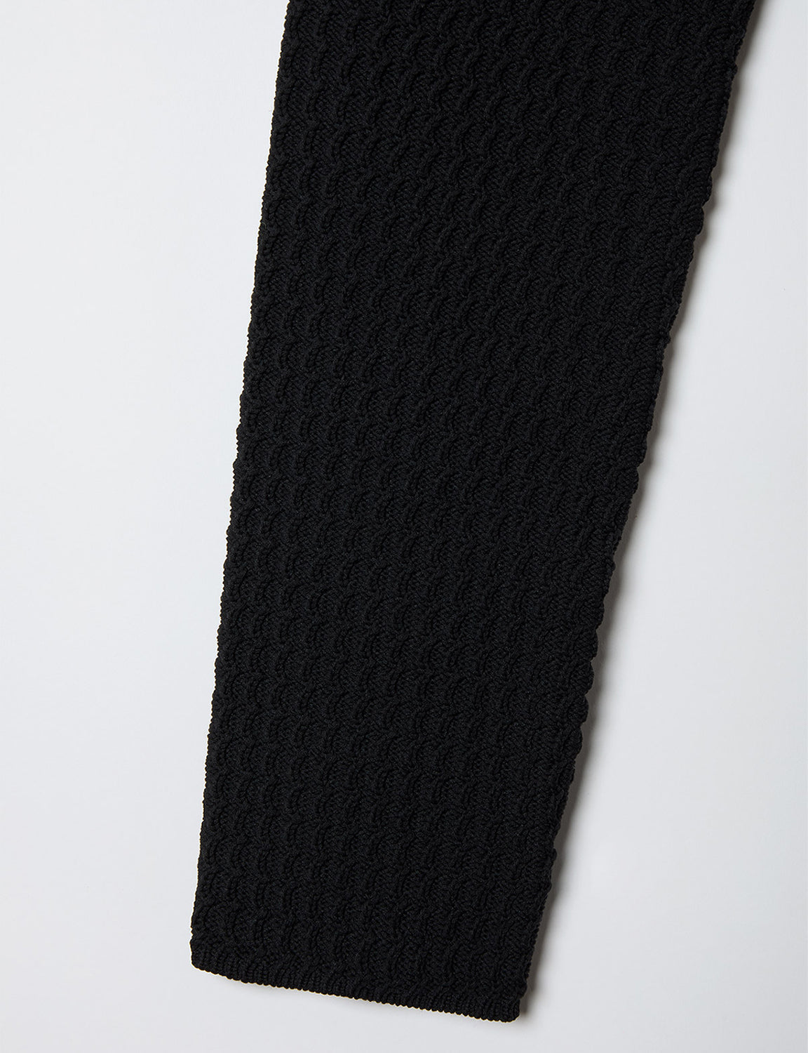 knit polo one piece / black