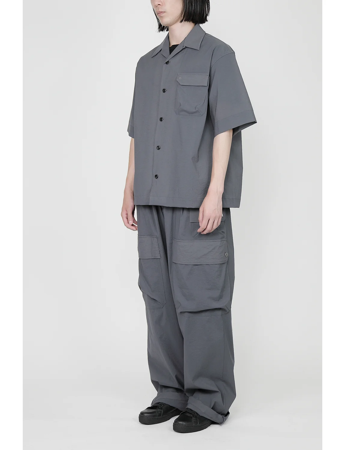 Open Collar Shirt(MID) / gray