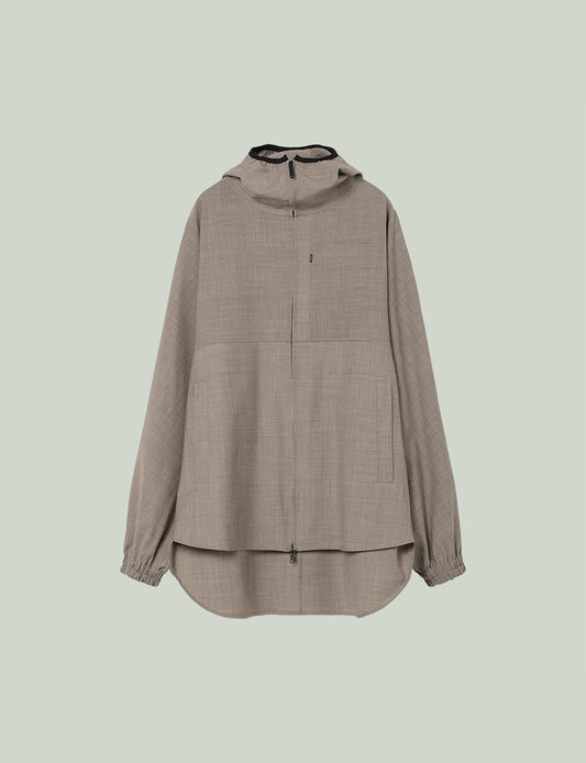 Hooded Shirt Blouson / beige