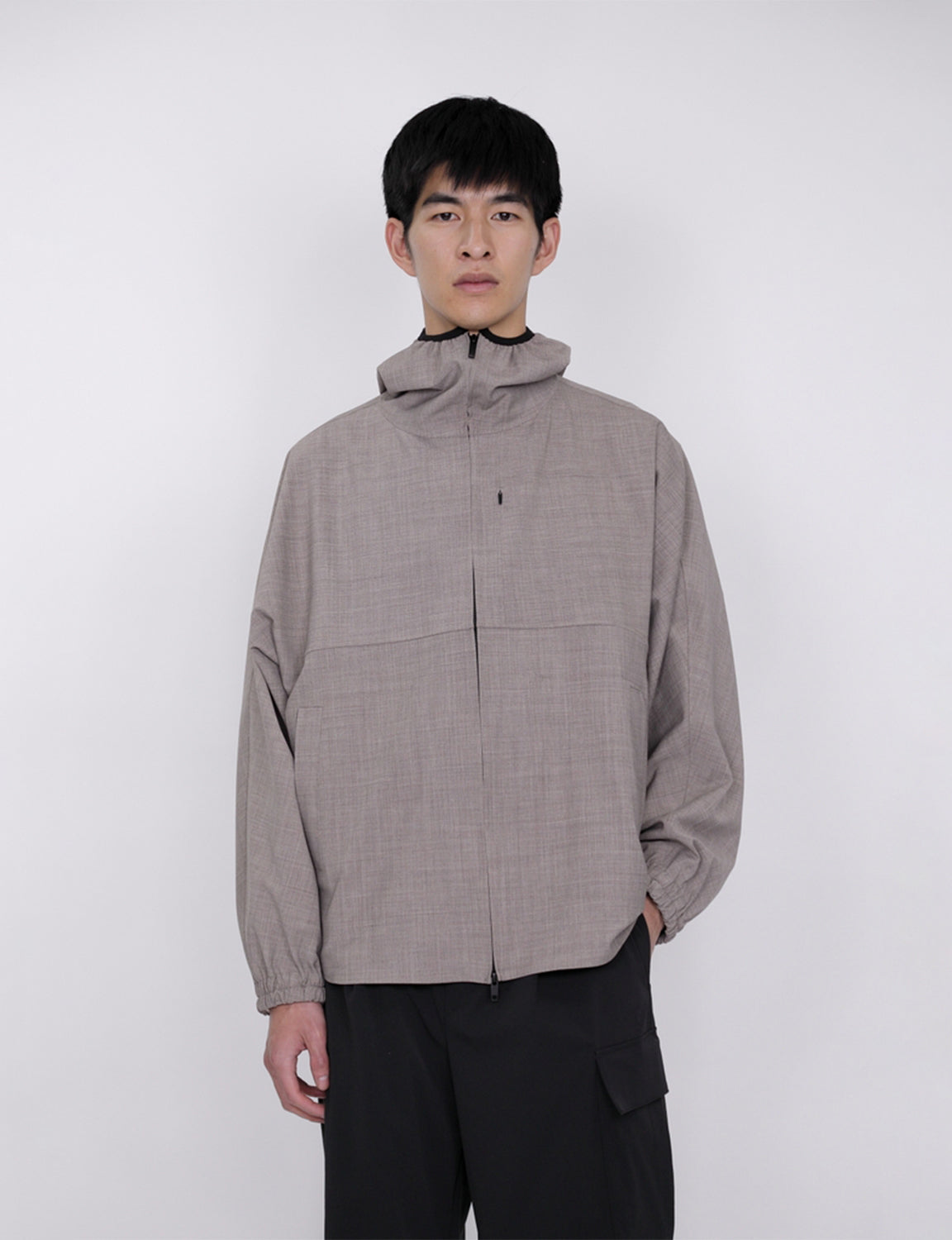 Hooded Shirt Blouson / beige