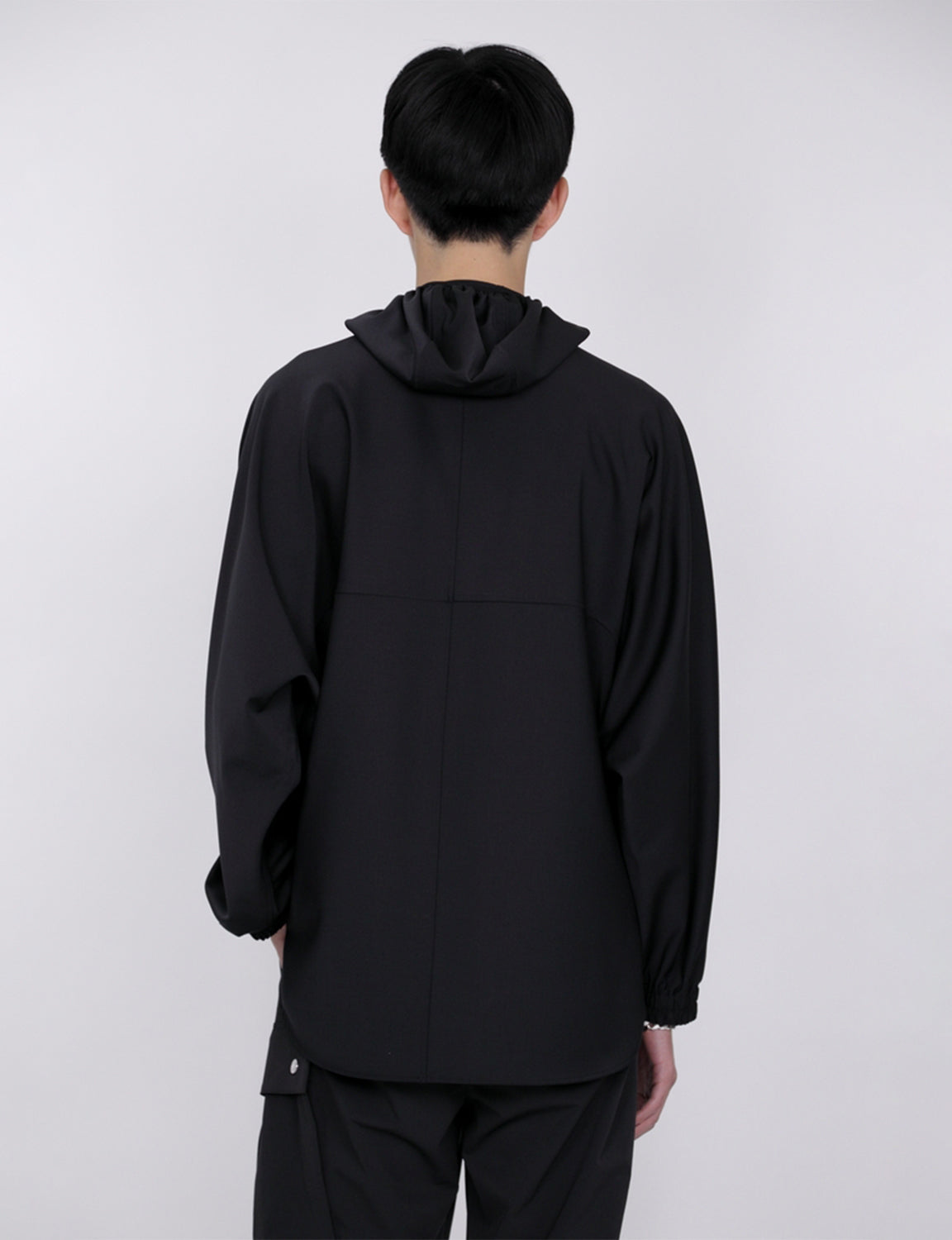 Hooded Shirt Blouson / black