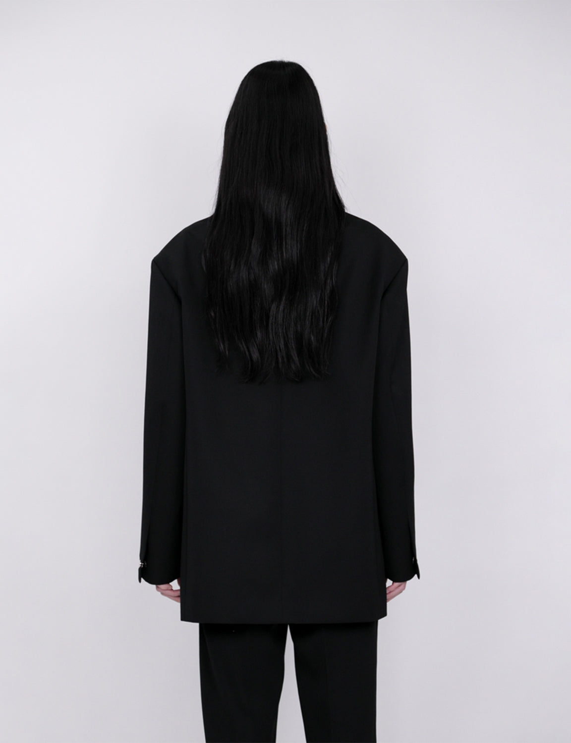 Oversized Double Breasted Jacket / black