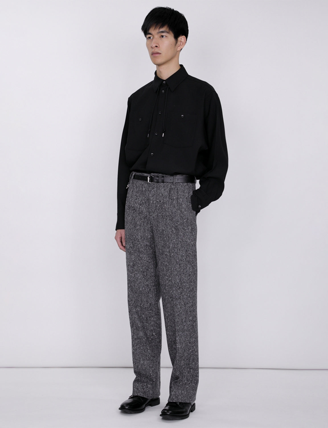QUINN / Wide Tailored Pants / tweed