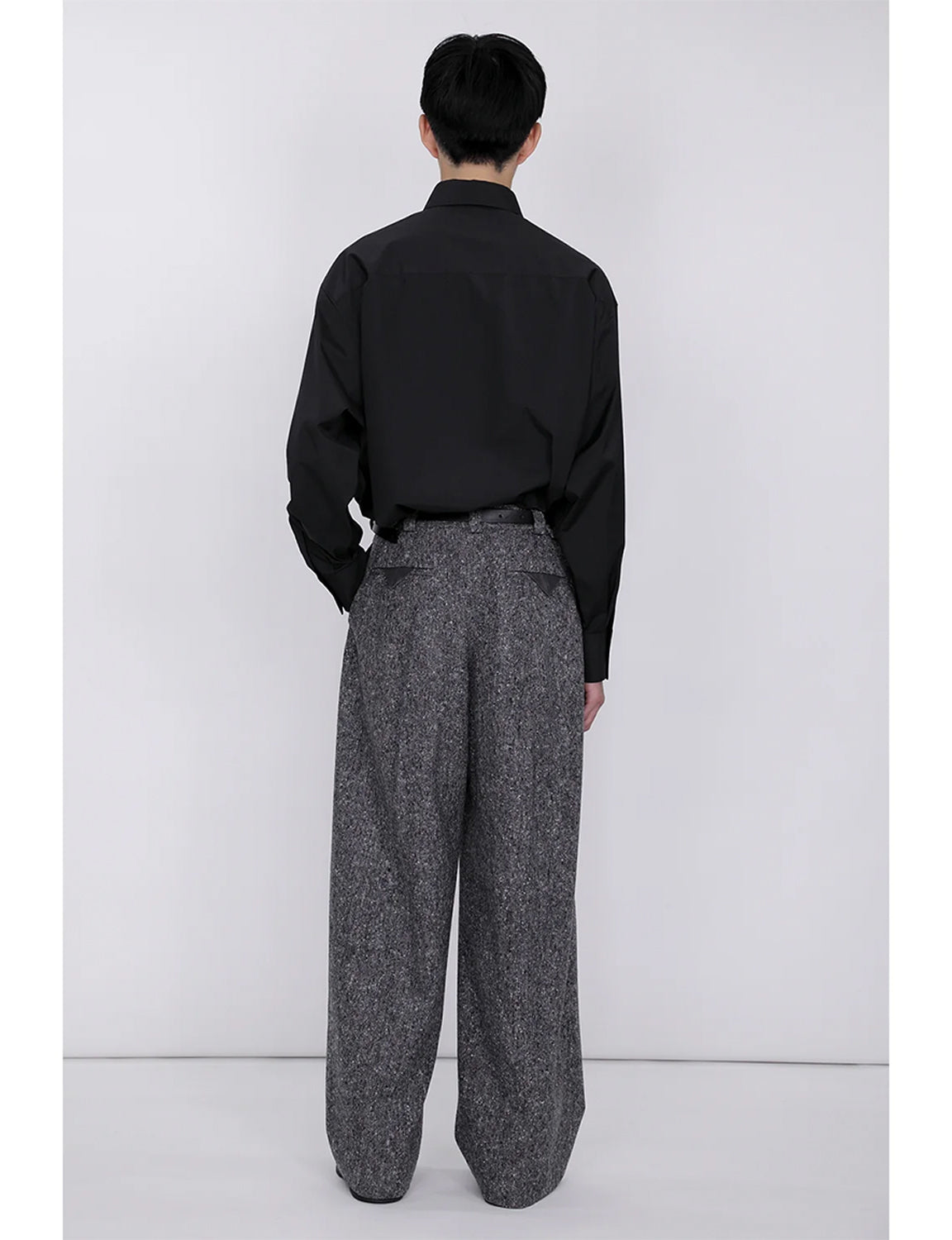 Extra Volumed Tapered Pants / tweed