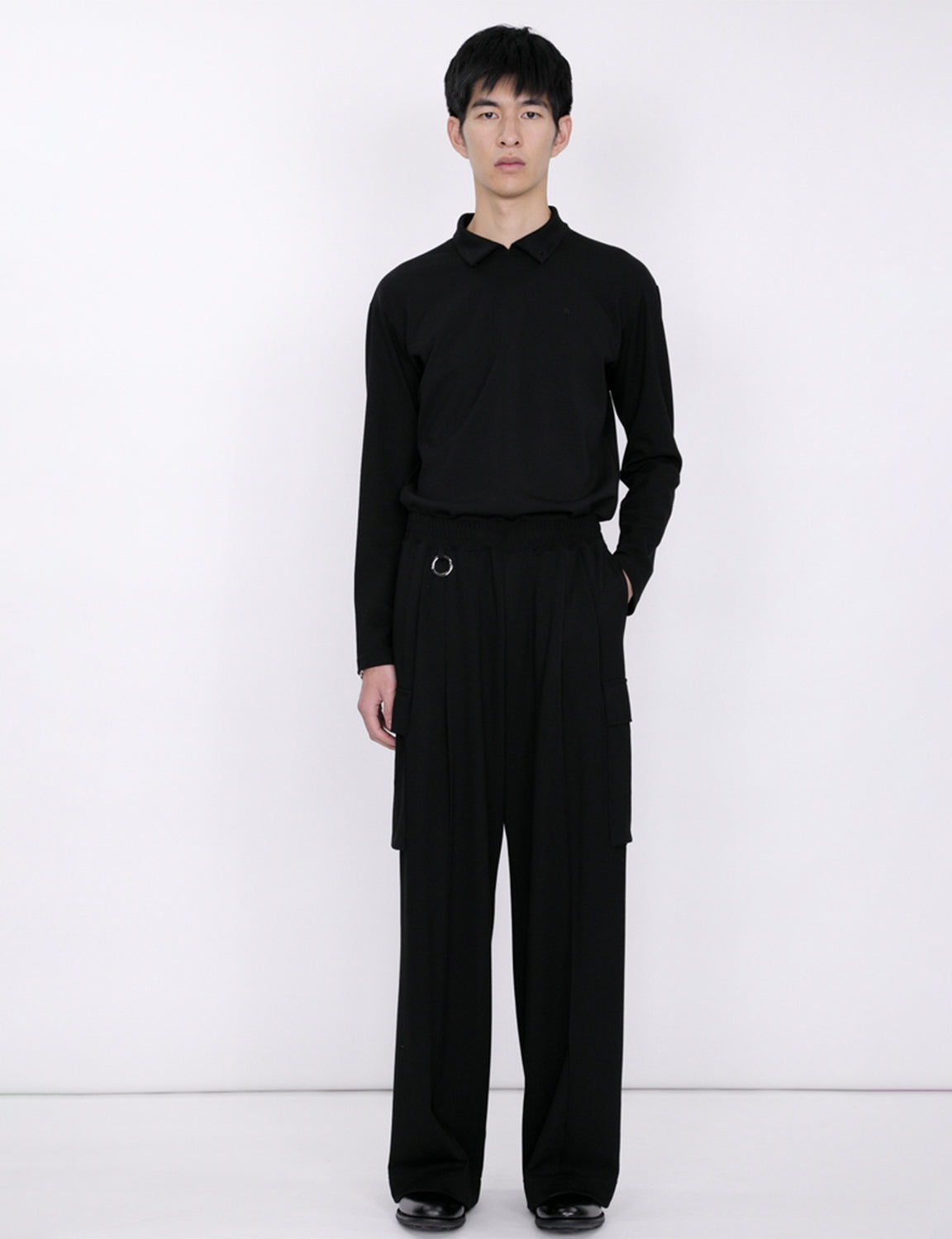 Wide Cargo Pants / black