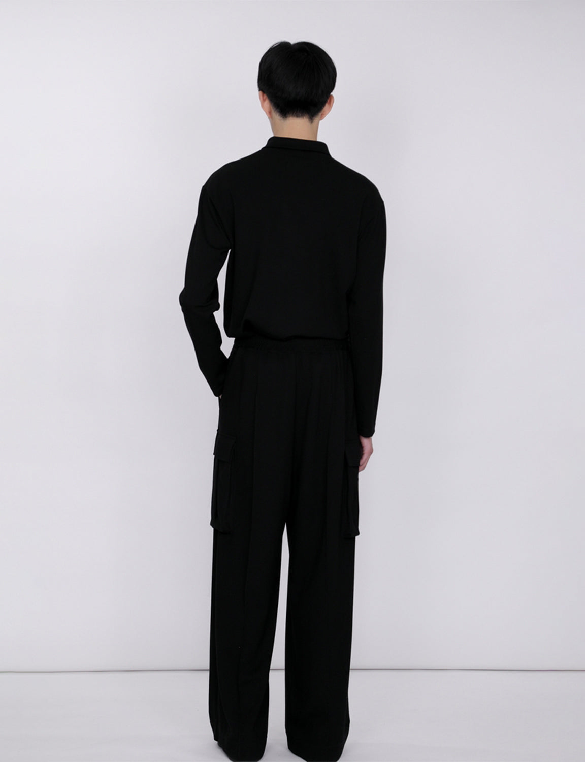 Wide Cargo Pants / black