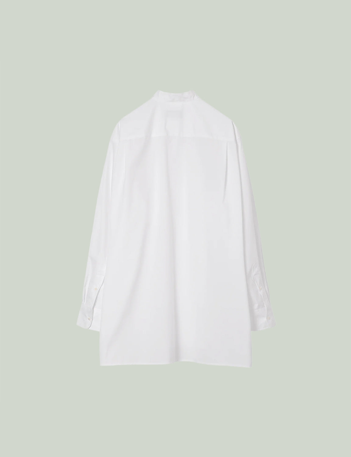 Stand Collar Big Shirt / white