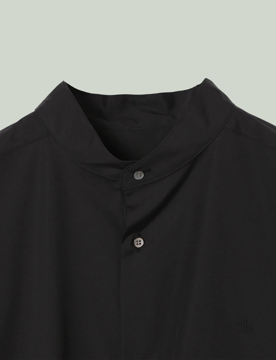 Stand Collar Big Shirt / black