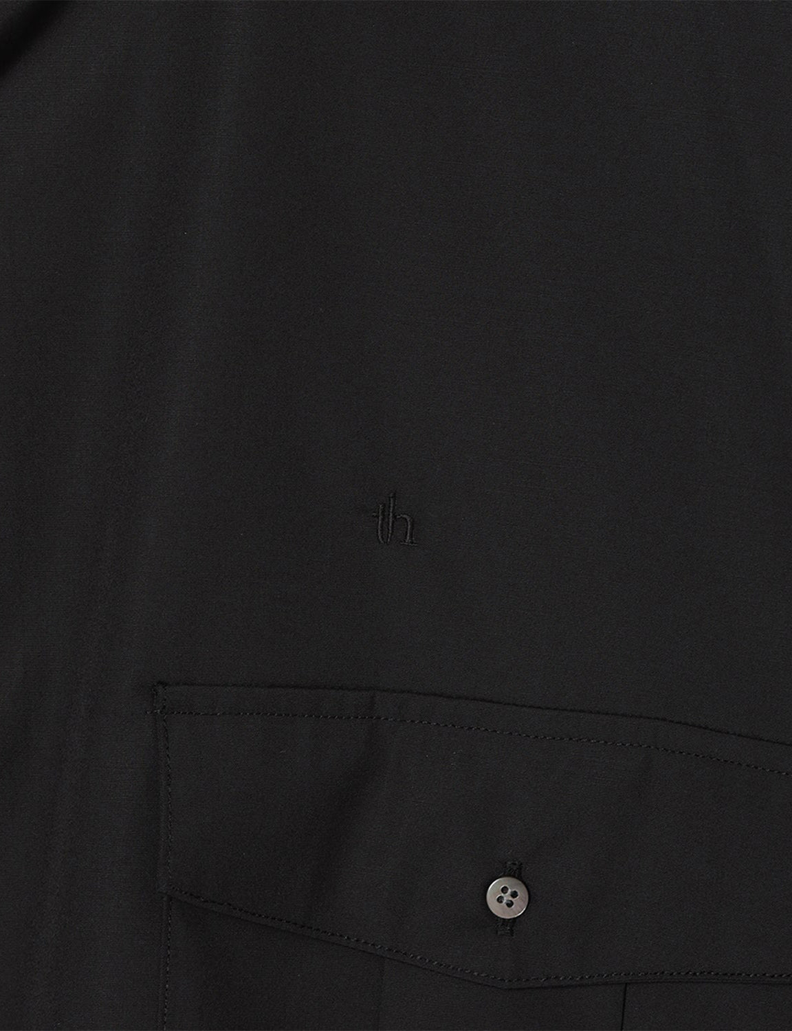 Stand Collar Big Shirt / black