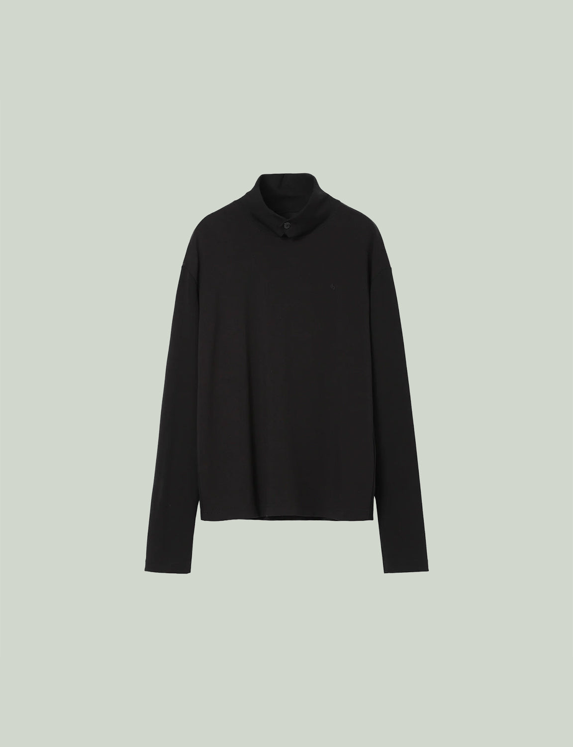 Stand Collar Turtleneck Top / black