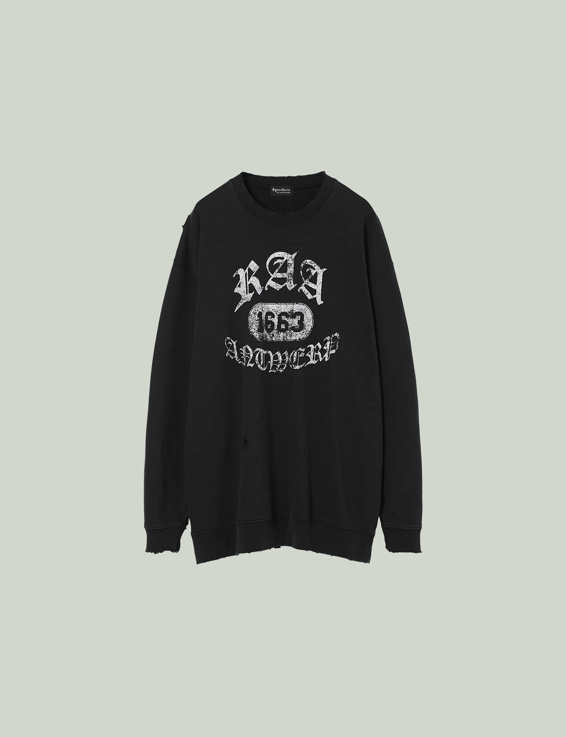 Damaged College Sweatshirt / black