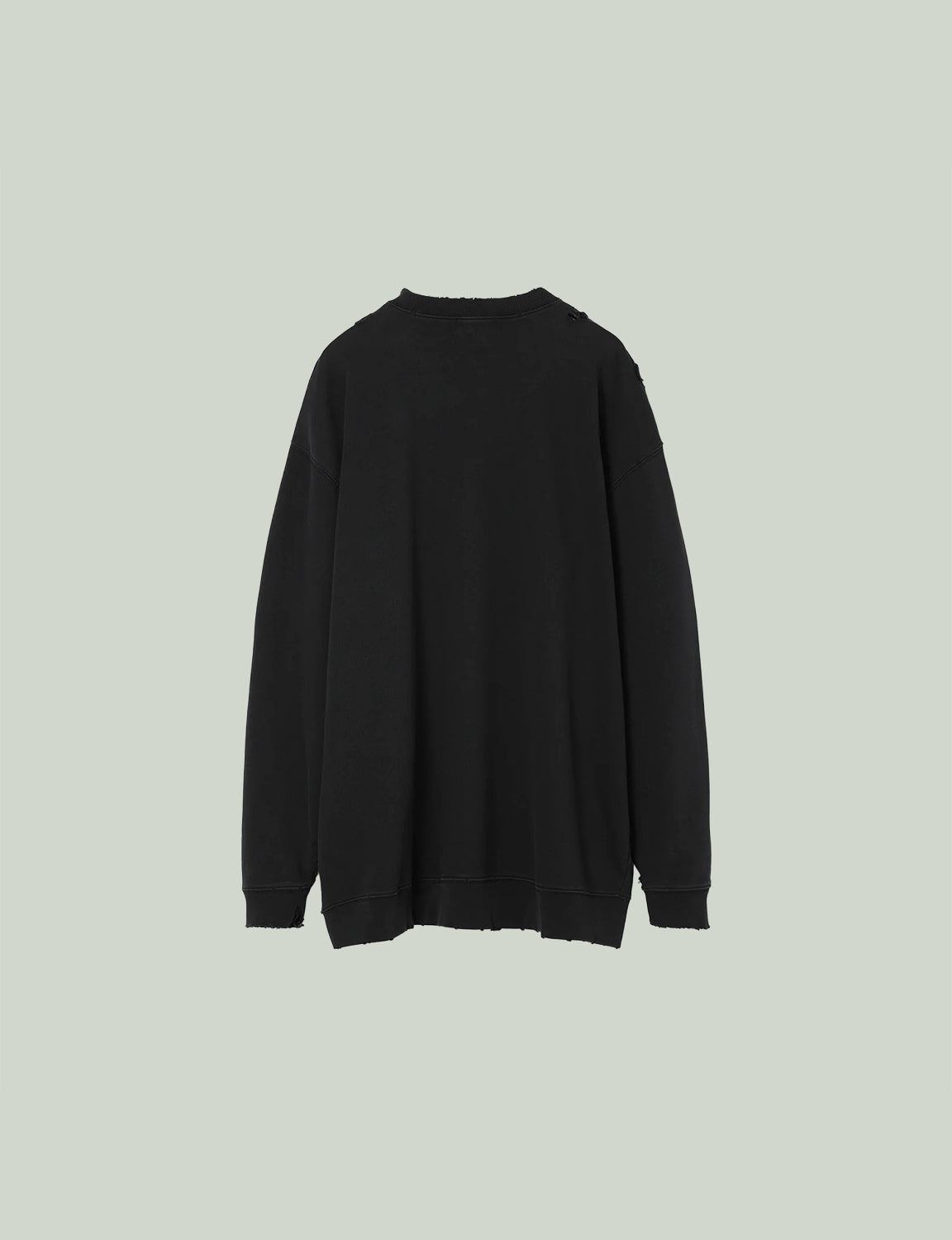 Damaged College Sweatshirt / black
