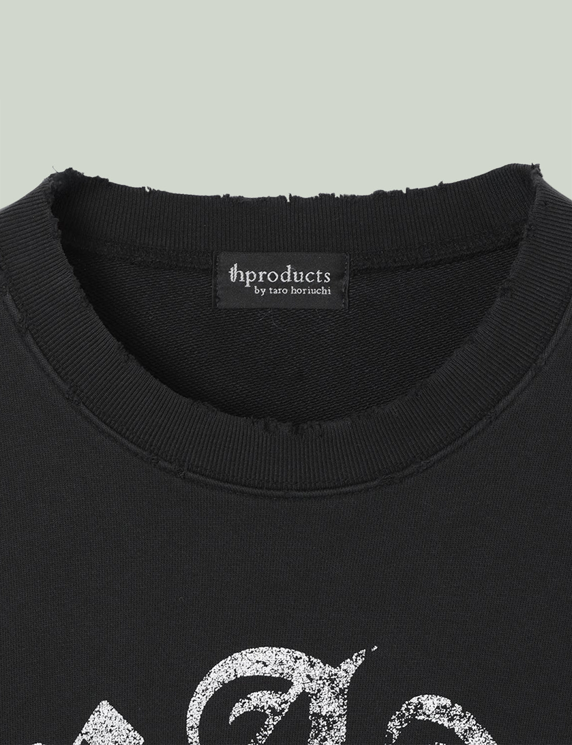 Damaged College Sweatshirt / black
