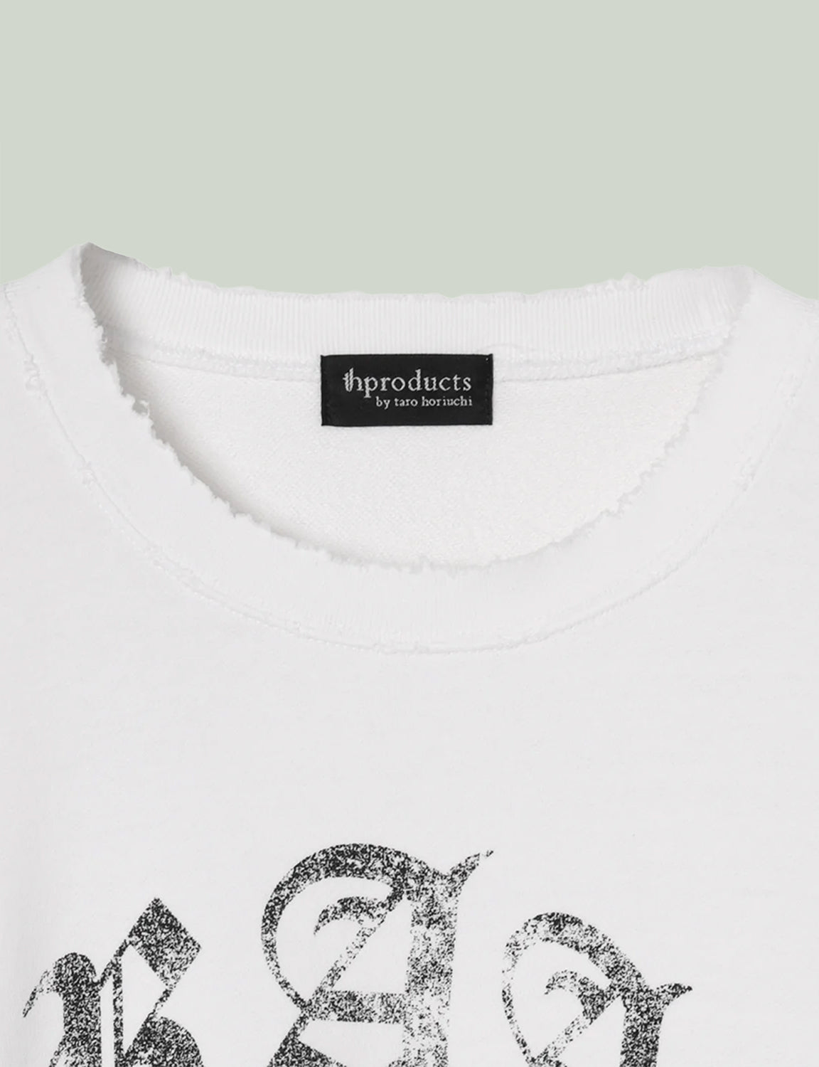 Damaged College Sweatshirt / white