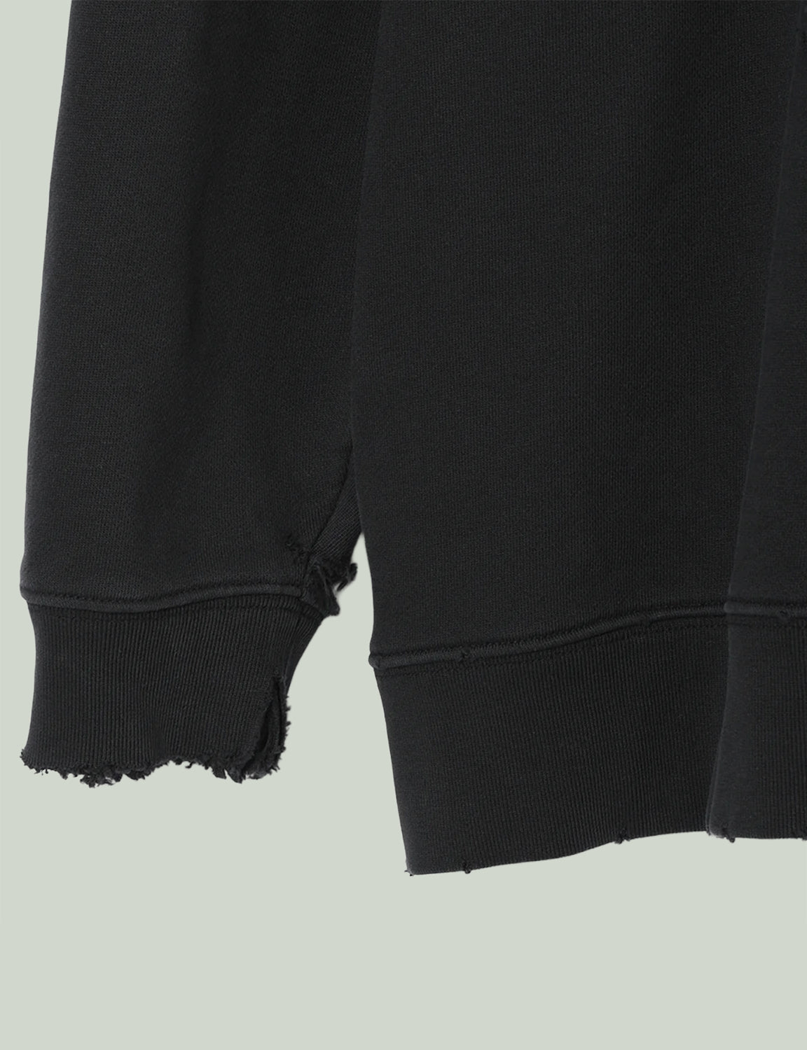 Damaged College Sweatshirt / black