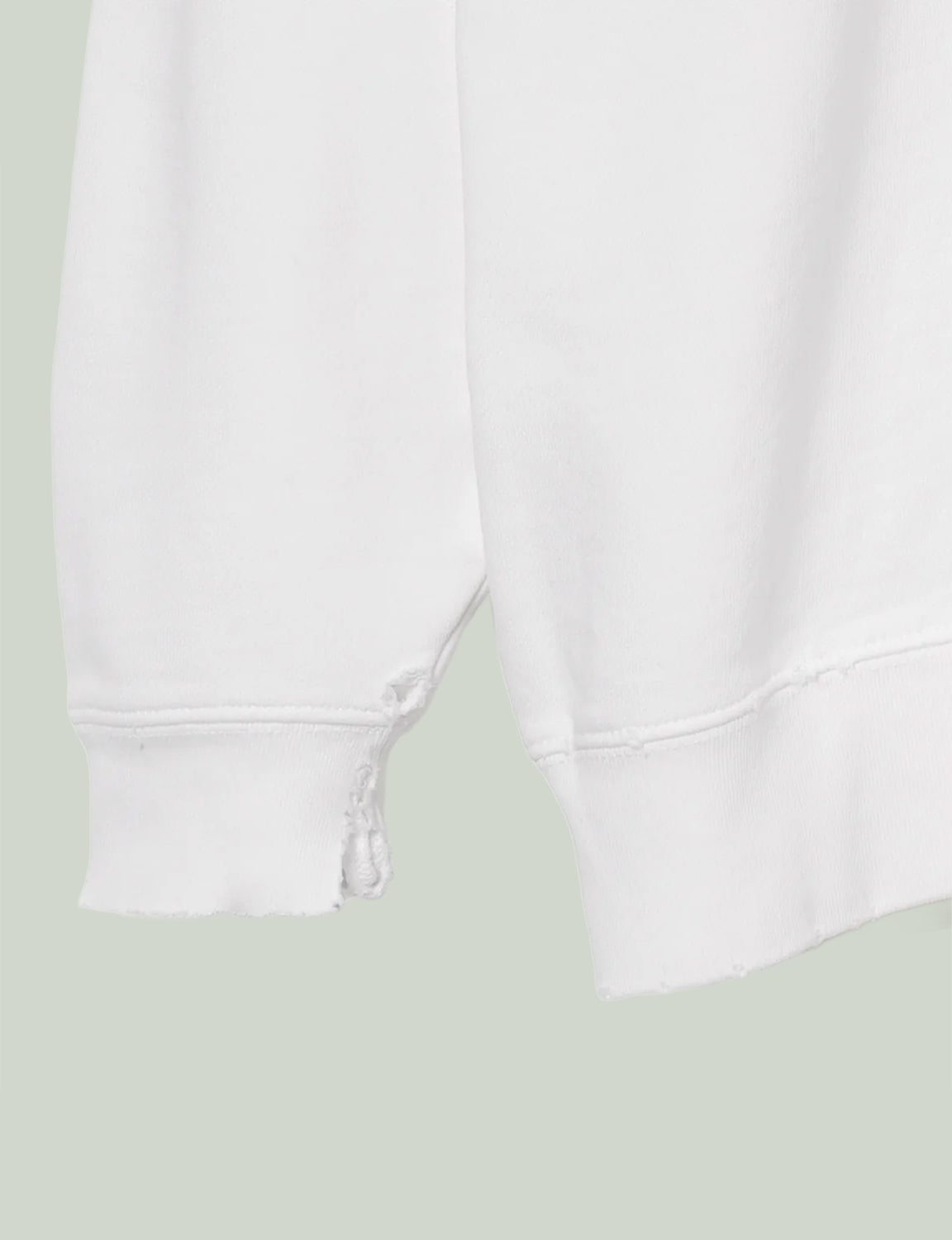 Damaged College Sweatshirt / white