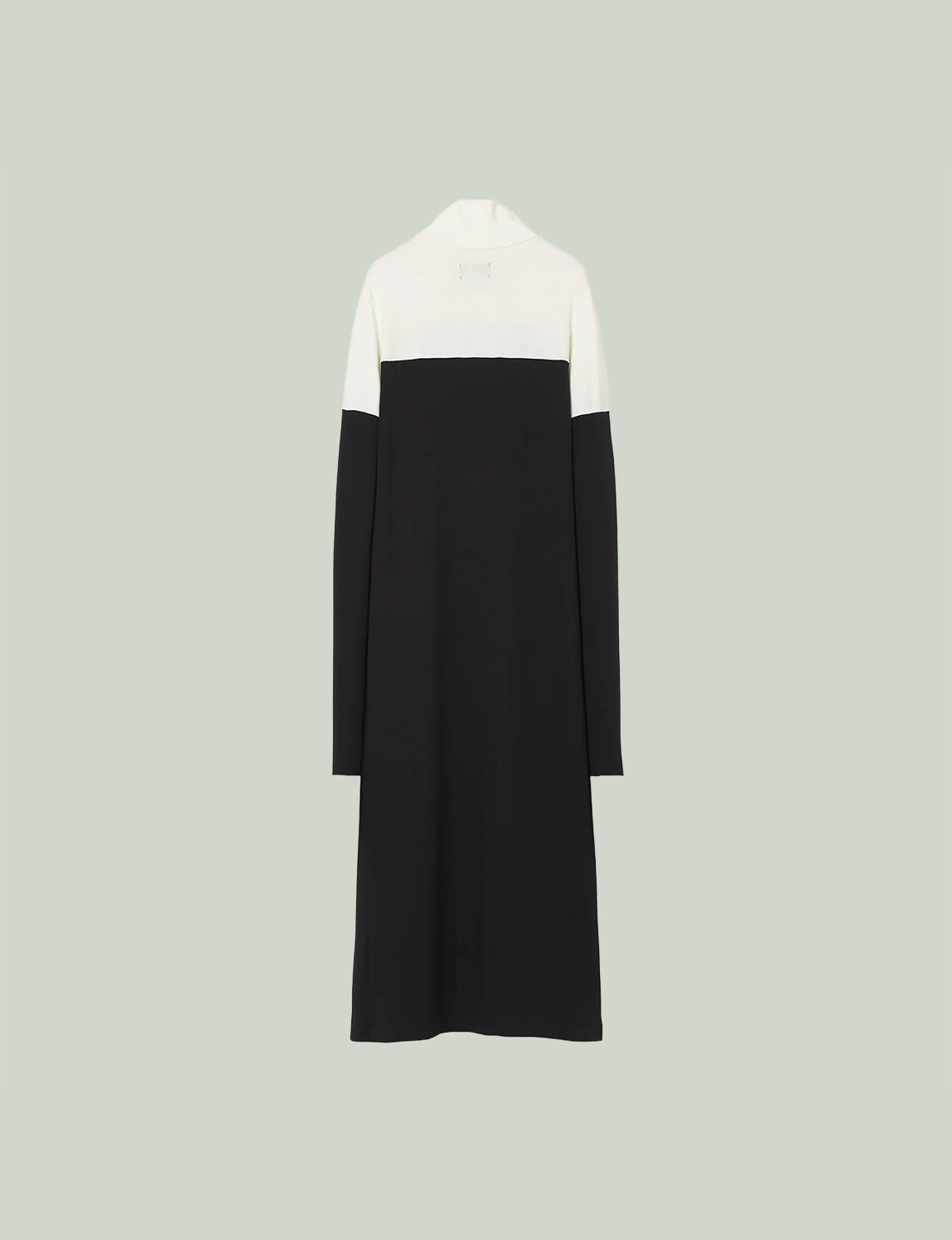 Mix Cut Dress / white × black