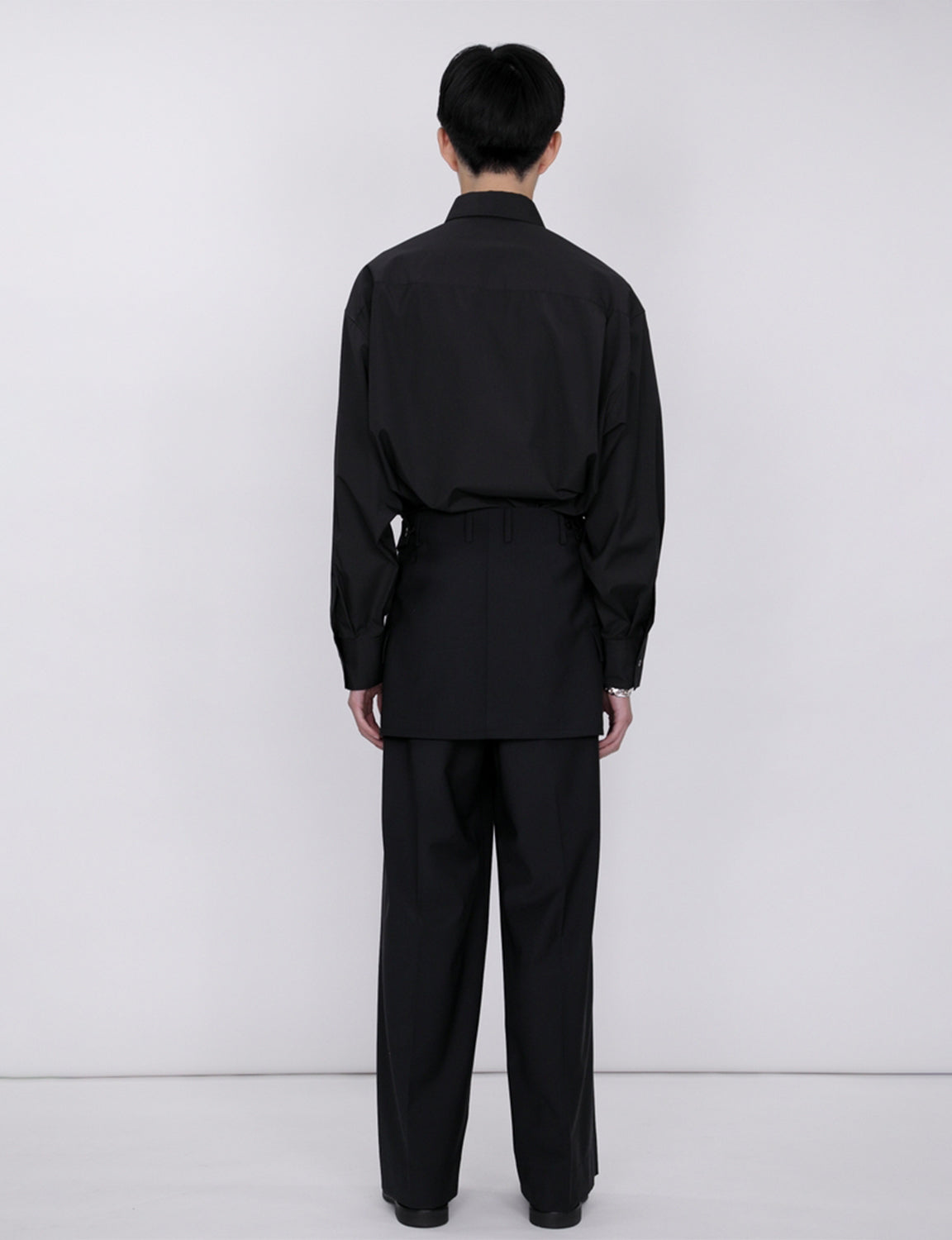 Tailored Detail Wide Pants / black