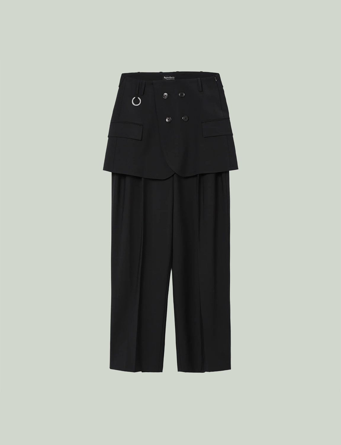 Tailored Detail Wide Pants / black