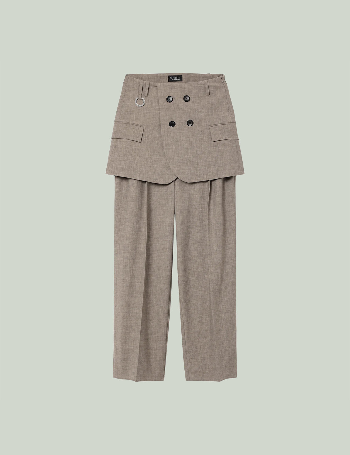 Tailored Detail Wide Pants / beige