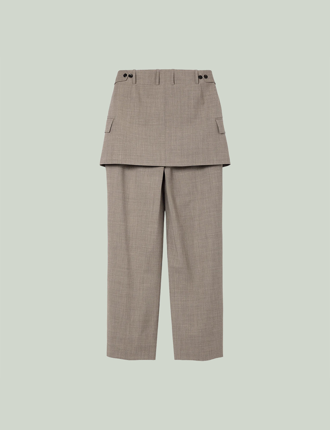 Tailored Detail Wide Pants / beige