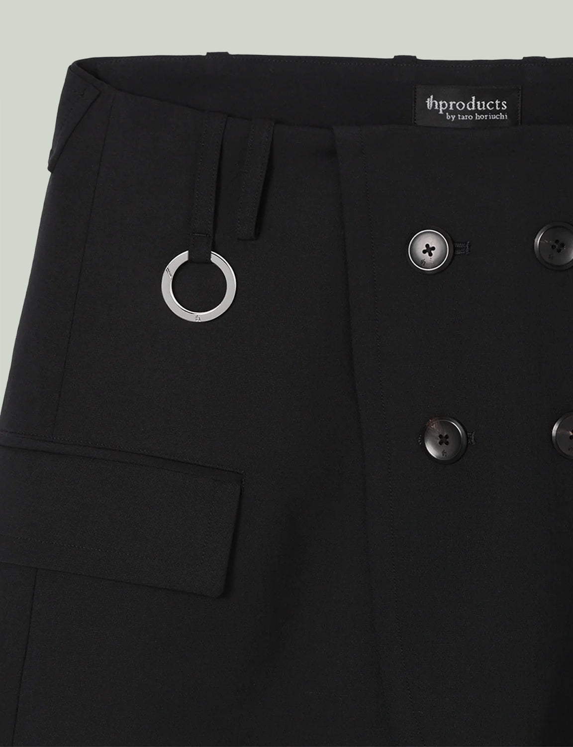Tailored Detail Wide Pants / black
