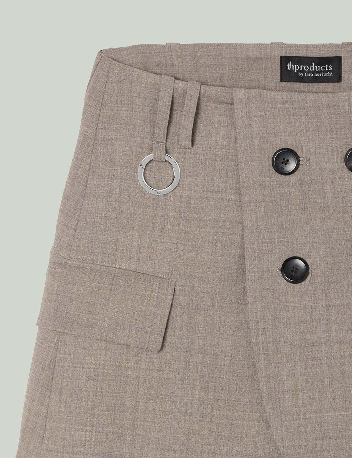 Tailored Detail Wide Pants / beige