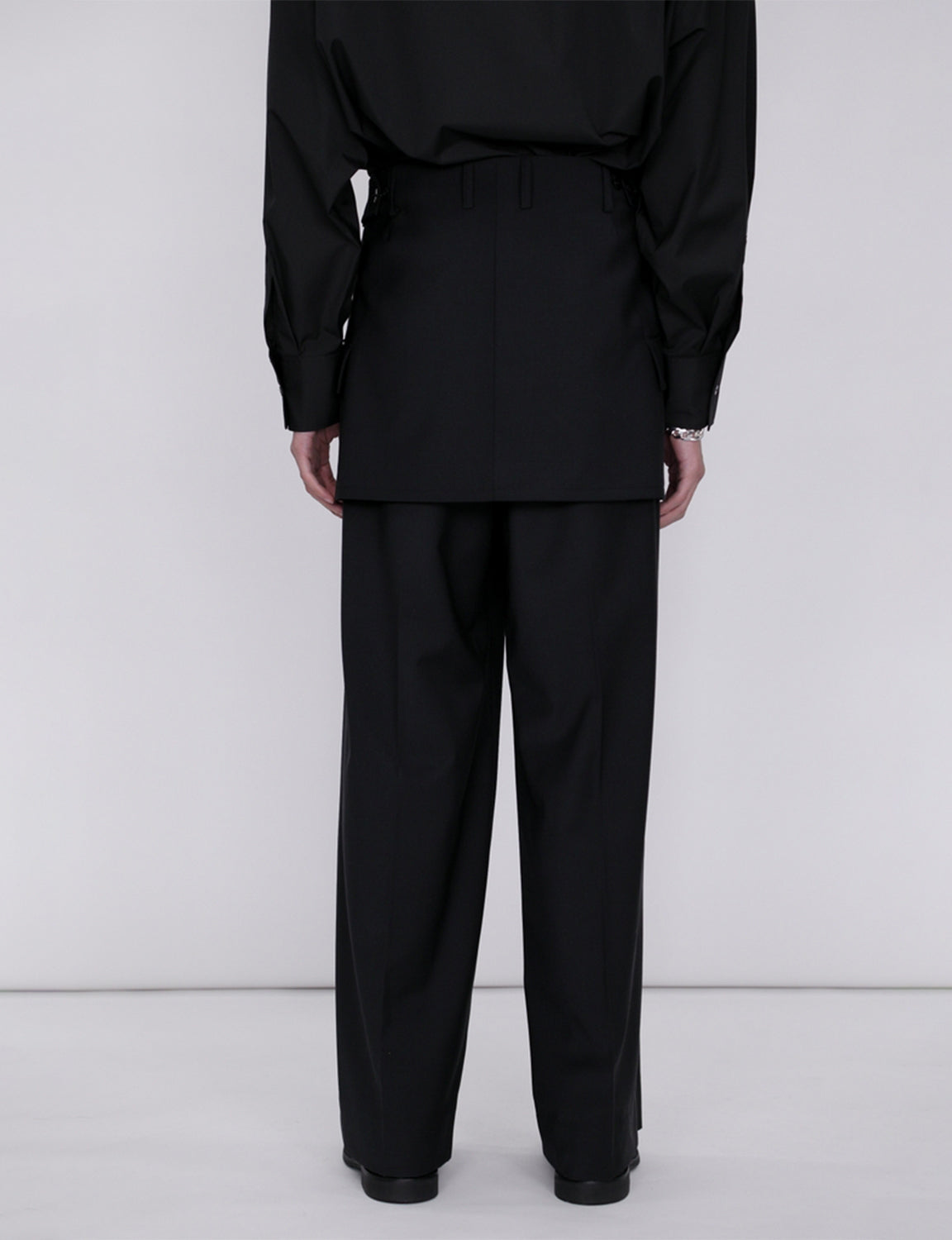 Tailored Detail Wide Pants / black