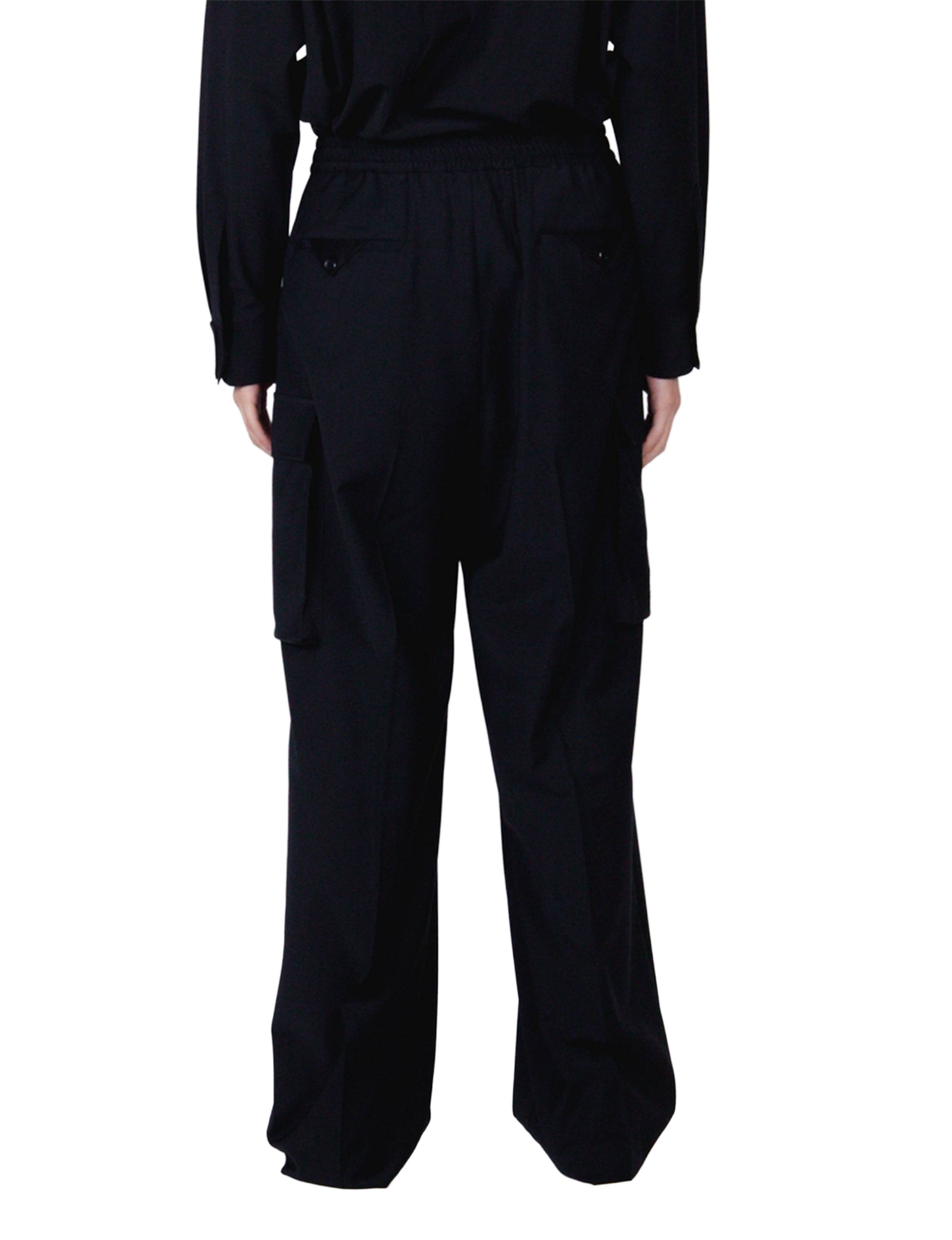 Wide Cargo Pants / gray stripe