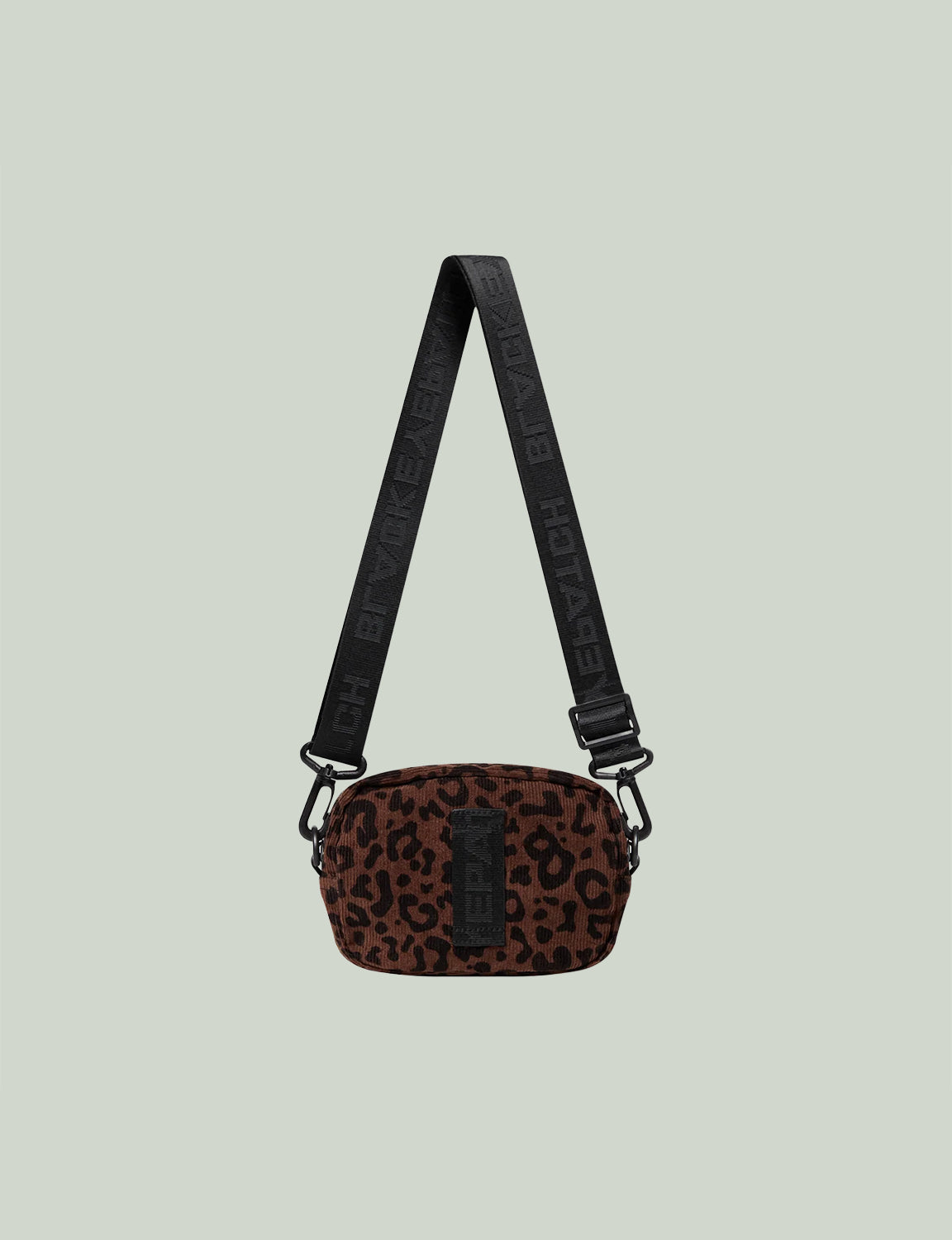 LEOPARD PATTERNED CORDUROY SHOULDER BAG