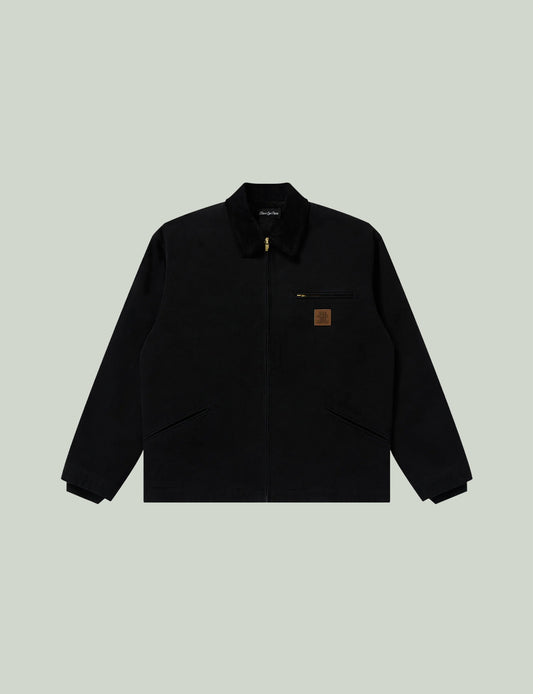 LEATHER PATCHED DUCK JACKET