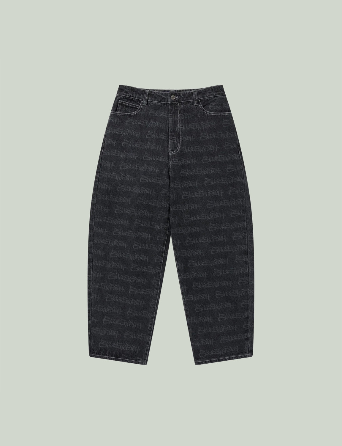 FASTHAND SCRIPT PATTERNED EXTRA BAGGY JEANS