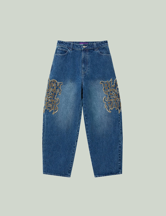 METAL LOGO EXTRA BAGGY JEANS