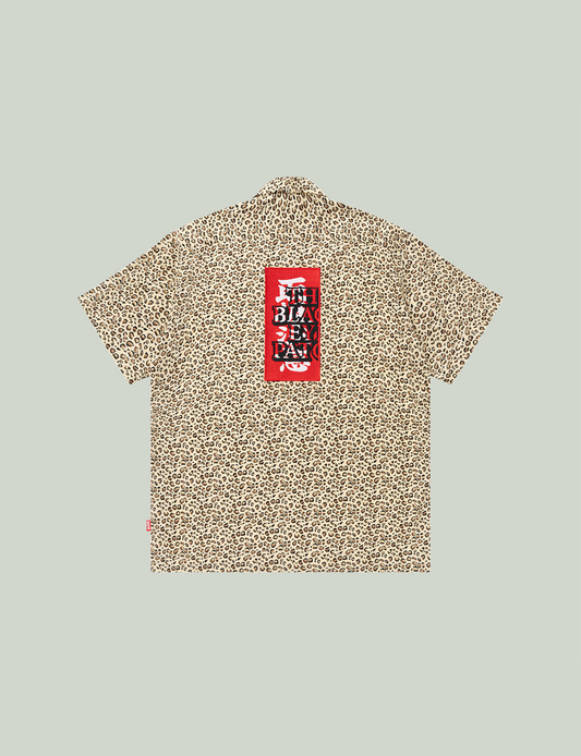 LEOPARD HWC OPEN COLLARED S/S SHIRT