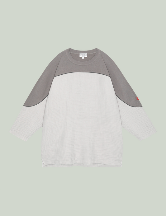 GAUZE FB CREW NECK