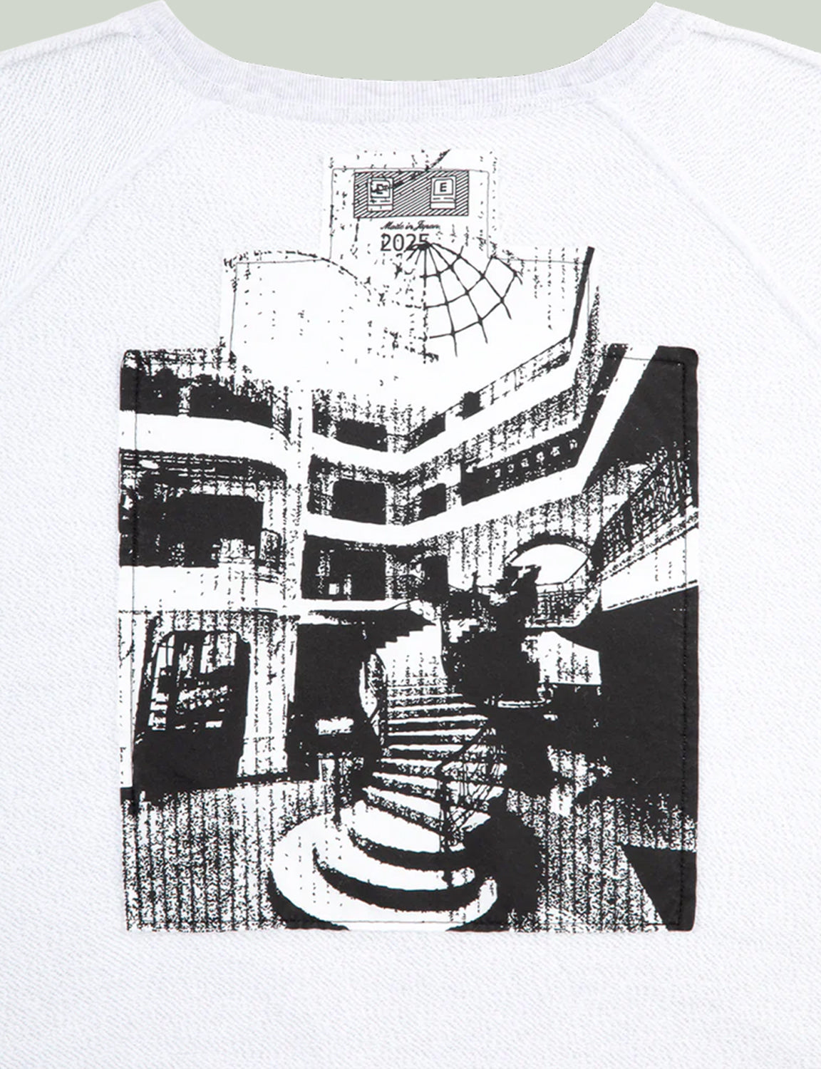HALF PANEL RIB CREW NECK