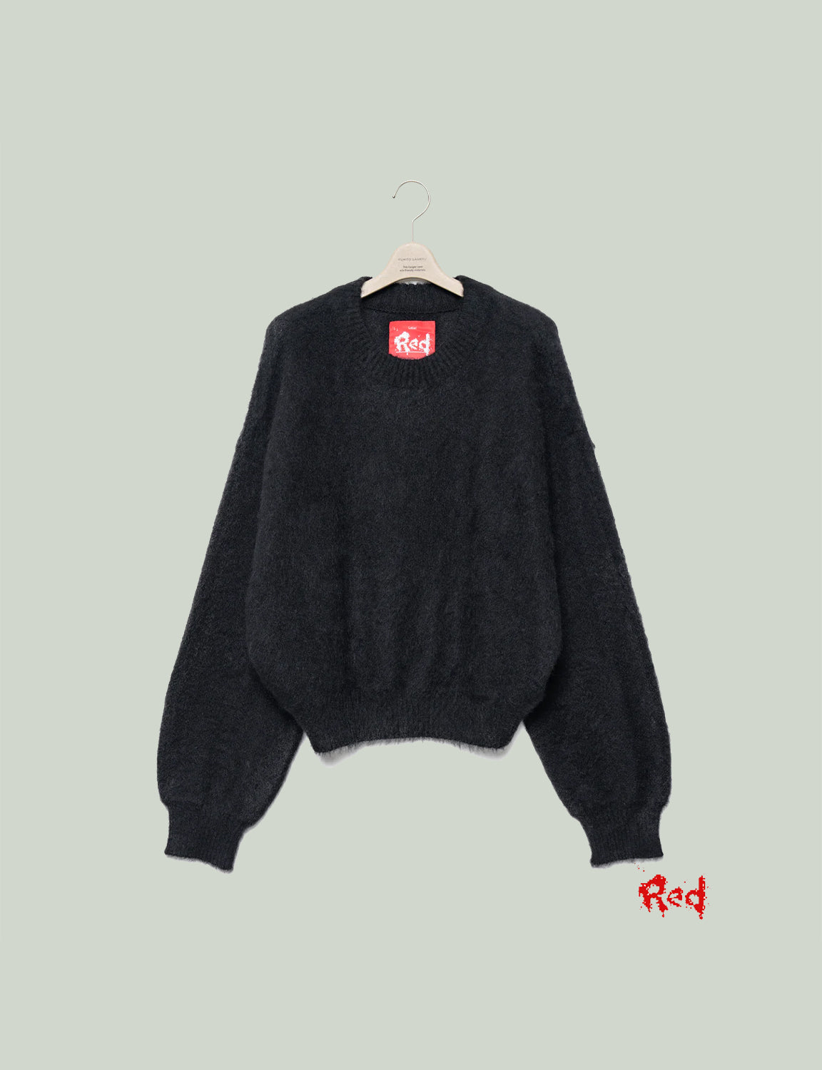Deformed mohair knit - Black