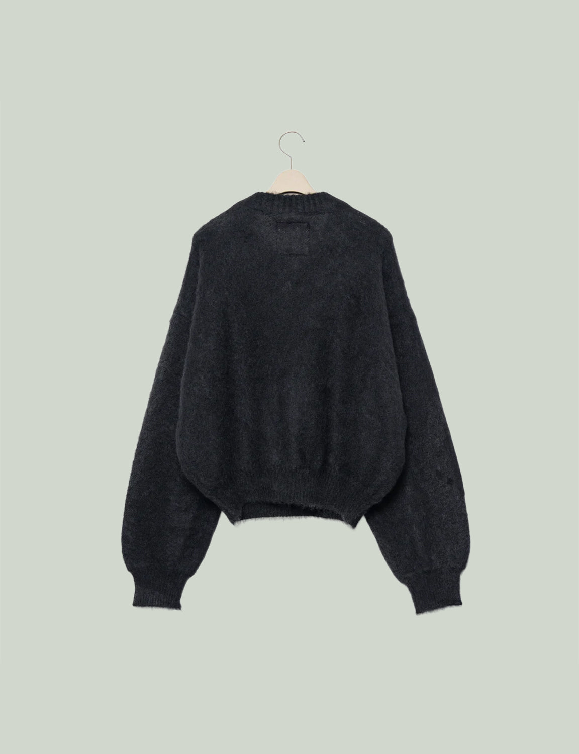 Deformed mohair knit - Black