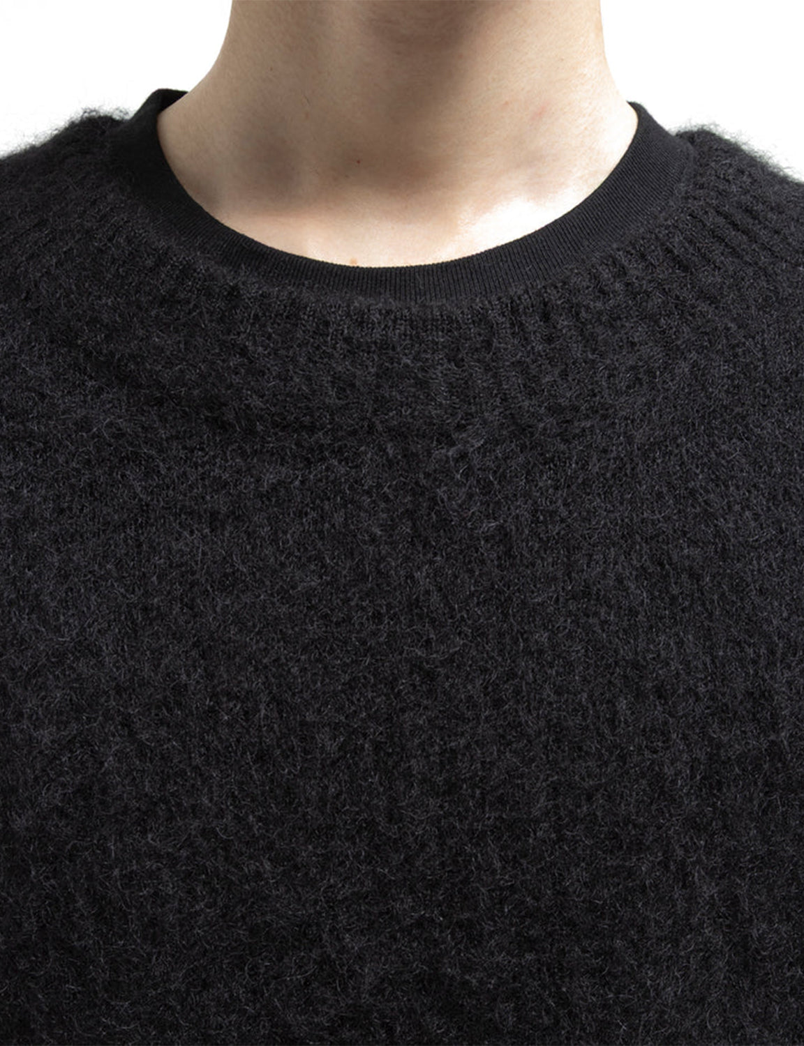 Deformed mohair knit - Black