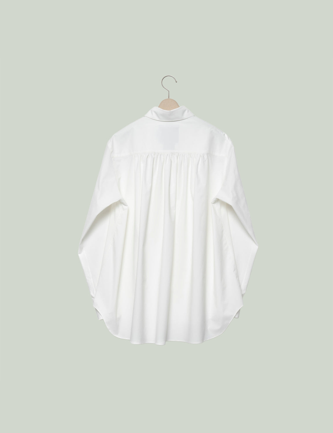 Watteau gathered shirt - White