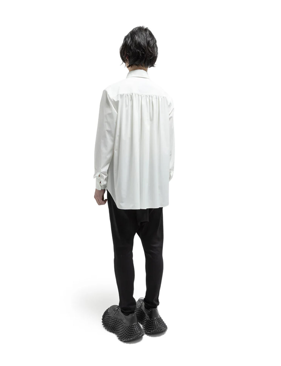 Watteau gathered shirt - White