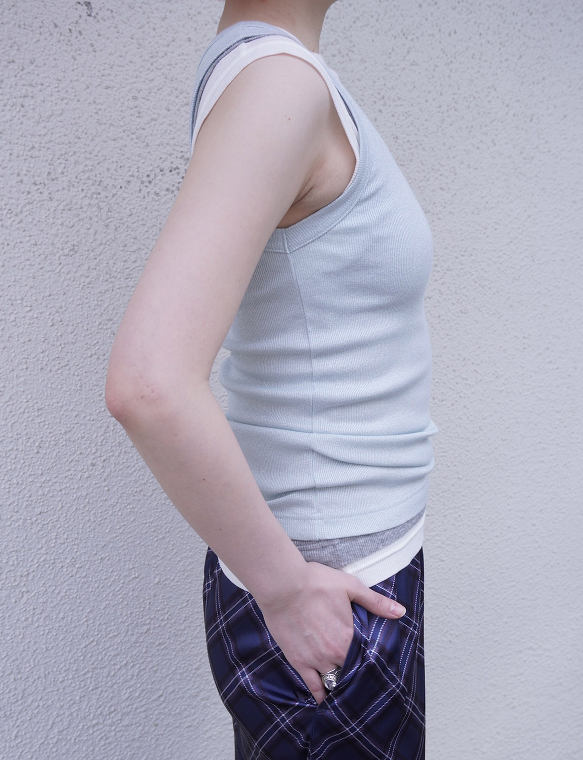 GLITTER RIB TANK TOP