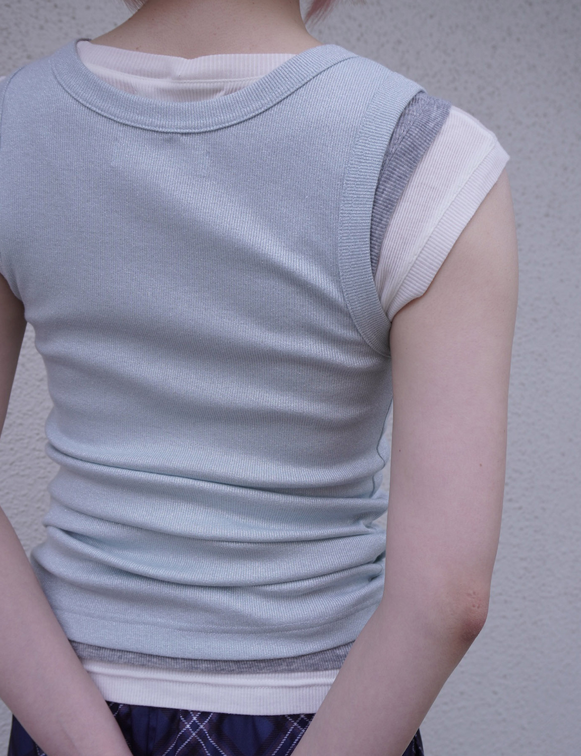 GLITTER RIB TANK TOP