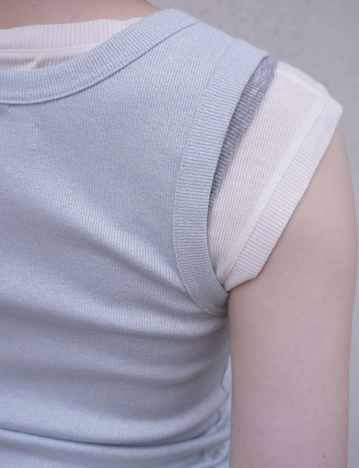 GLITTER RIB TANK TOP